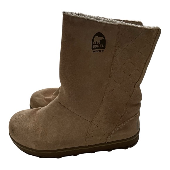 Sorel Suede Glacy Boot Tan Size 7.5 - Picture 3 of 7